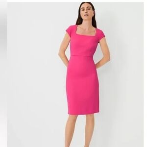 Ann Taylor Pink Sheath Dress Size 14 NWT